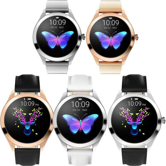 IP68 Waterproof KW10 Smart Watch Women Lovely Heart Rate Monitor Sleep