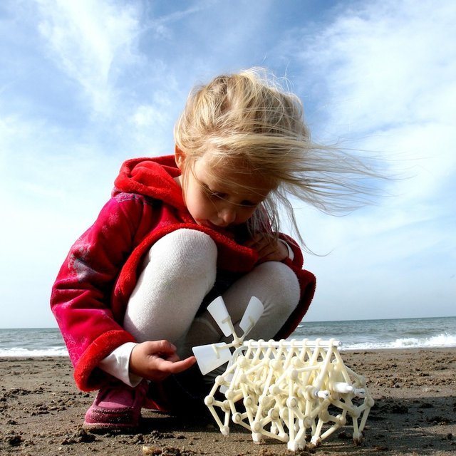 Windbetriebenes Mini Strandbeest Bastelset