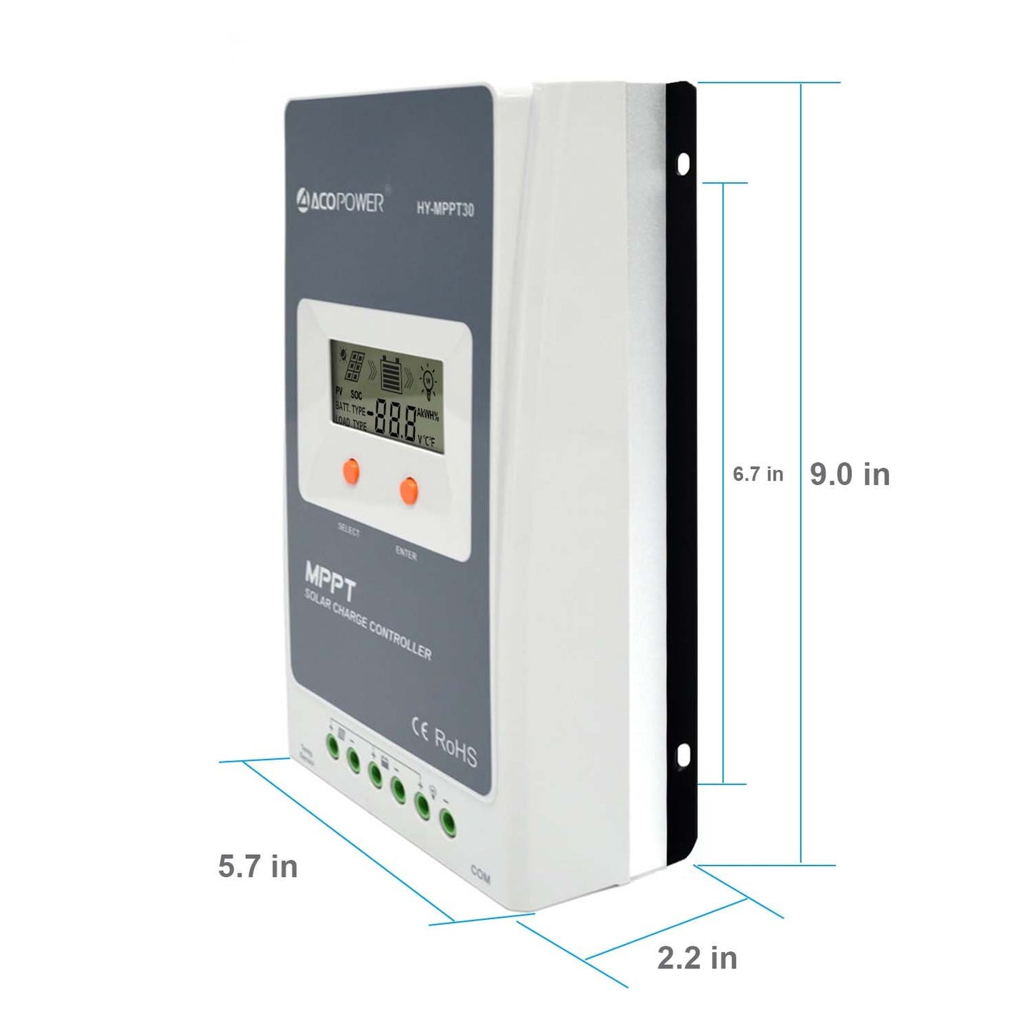 ACOPOWER Midas 30A MPPT Solar Charge Controller