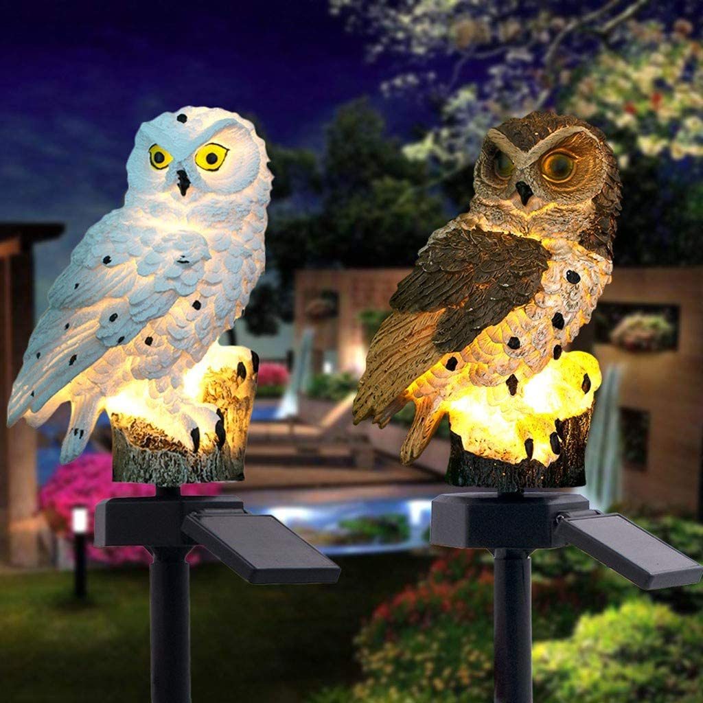 LED Garden Owl Solar Lights Patio Yard Lawn Stake Lamp Party Decor