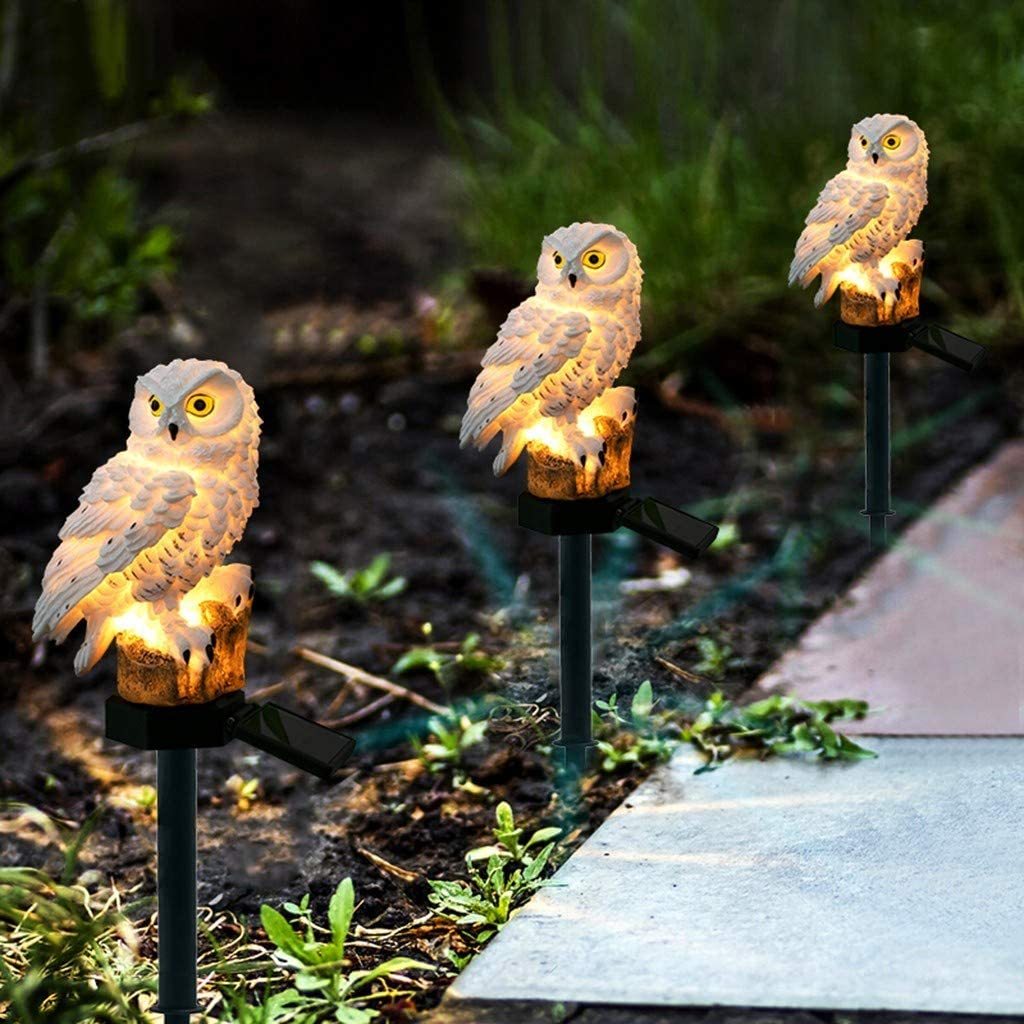 LED Garden Owl Solar Lights Patio Yard Lawn Stake Lamp Party Decor