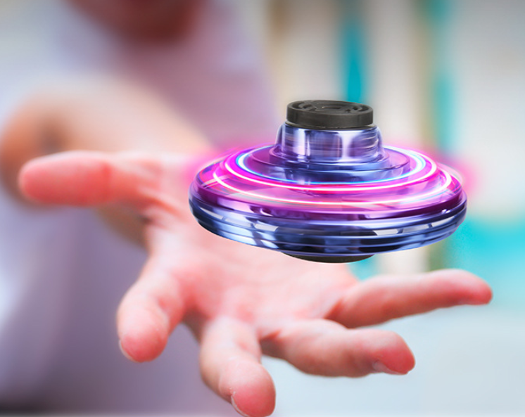 Mini-Drohne LED UFO Fliegender Helicopter Spinner für den Fingertipp