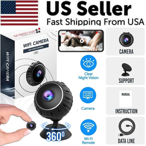 Mini Hidden Spy Nanny Camera Wireless Nanny Cam WiFi Home Security HD