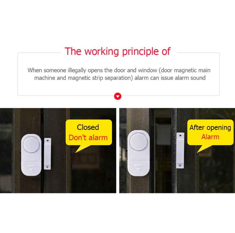 6 PCS WIRELESS Home Window Door Burglar Security ALARM System Magnetic