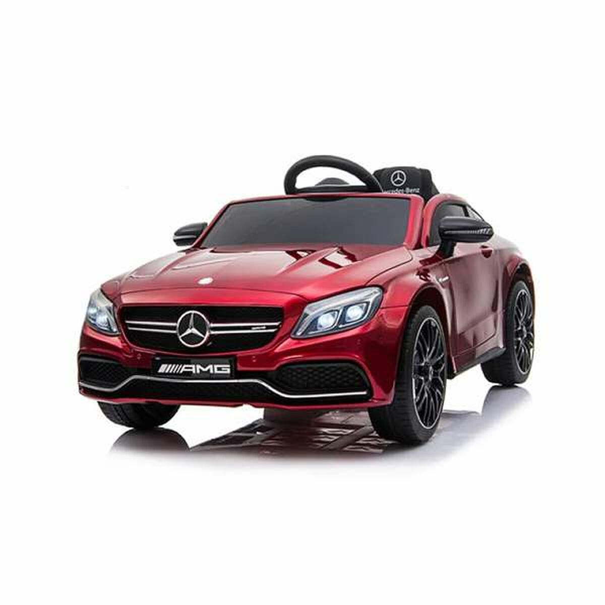 Kinder Elektroauto Injusa Mercedes Benz AMG C63 Rot mit Licht und Sound