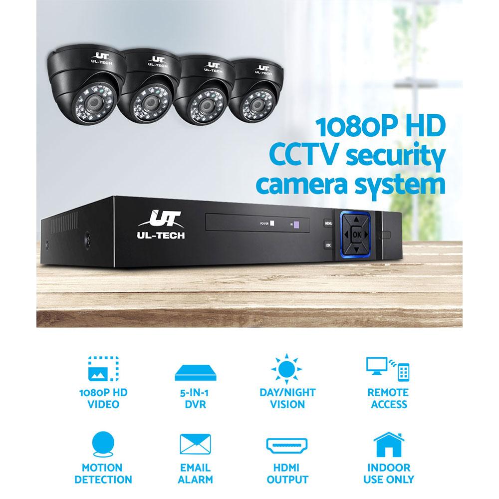 UL-tech CCTV Camera Security System Home 8CH DVR 1080P IP Day Night 4