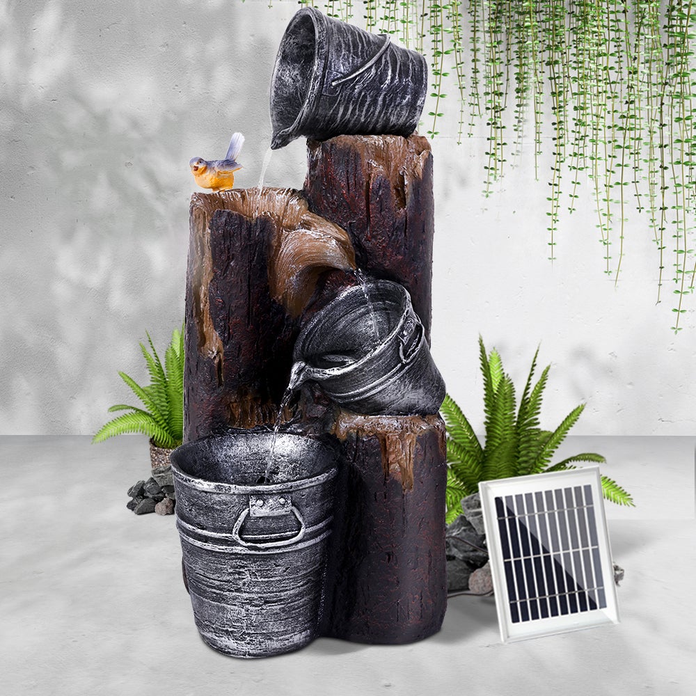 Gardeon Solar Water Fountain Feature Garden Bird Bath Outdoor Pump