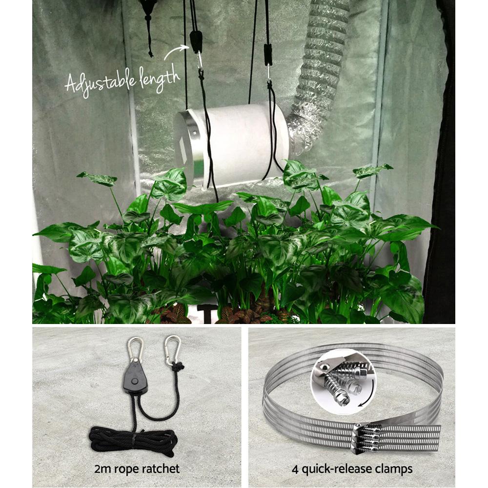 Greenfingers Hydroponics Grow Tent Ventilation Kit Vent Fan Carbon