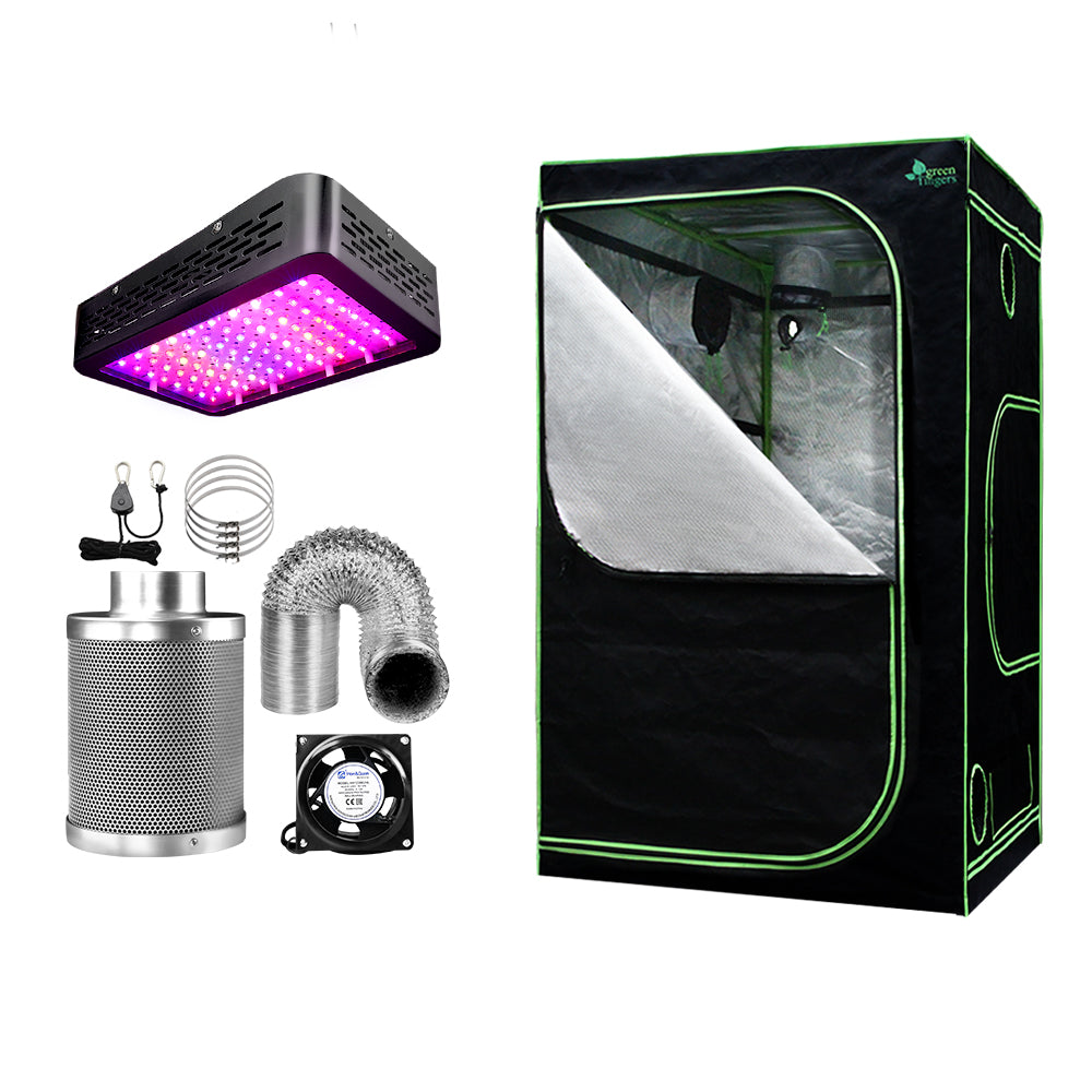 Greenfingers Grow Tent 1000W LED Grow Light 120X120X200cm Mylar 4"