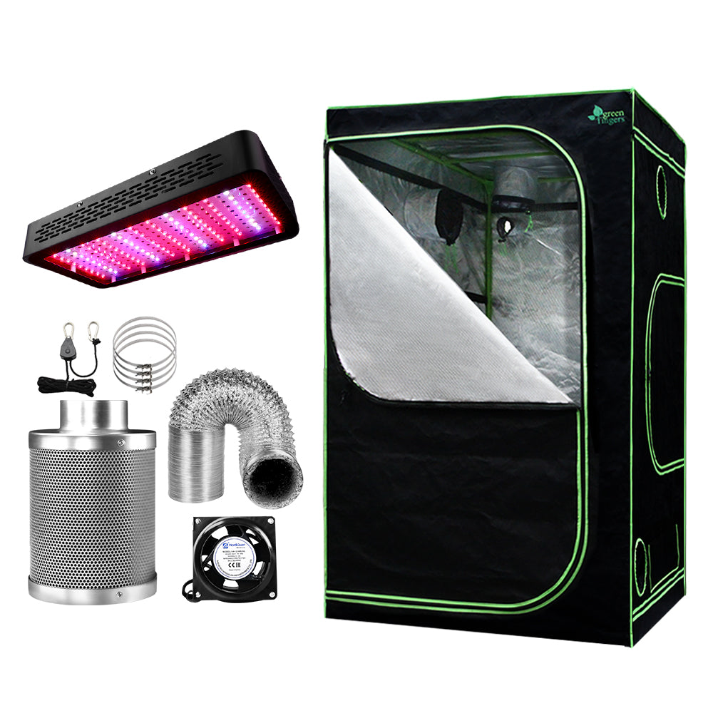 Greenfingers Grow Tent 1200W LED Grow Light 120X120X200cm Mylar 6"