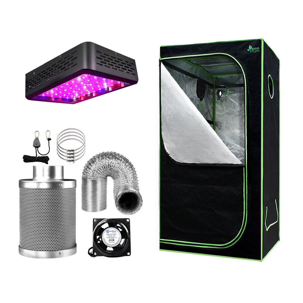 Greenfingers Grow Tent 600W LED Grow Light 60X60X140cm Mylar 4"