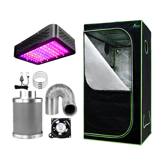 Greenfingers Grow Tent 1000W LED Grow Light 80X80X160cm Mylar 4"