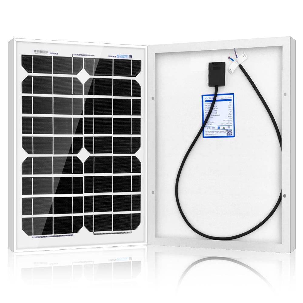 ACOPower 20 Watt Mono Solar Panel for 12 V Battery Charging, Off Grid