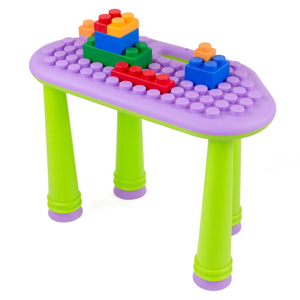 UNiPLAY Weicher Bausteine Tisch UNiPetal Gelb (#UB0514) - Spaß und Entwicklung für Kinder