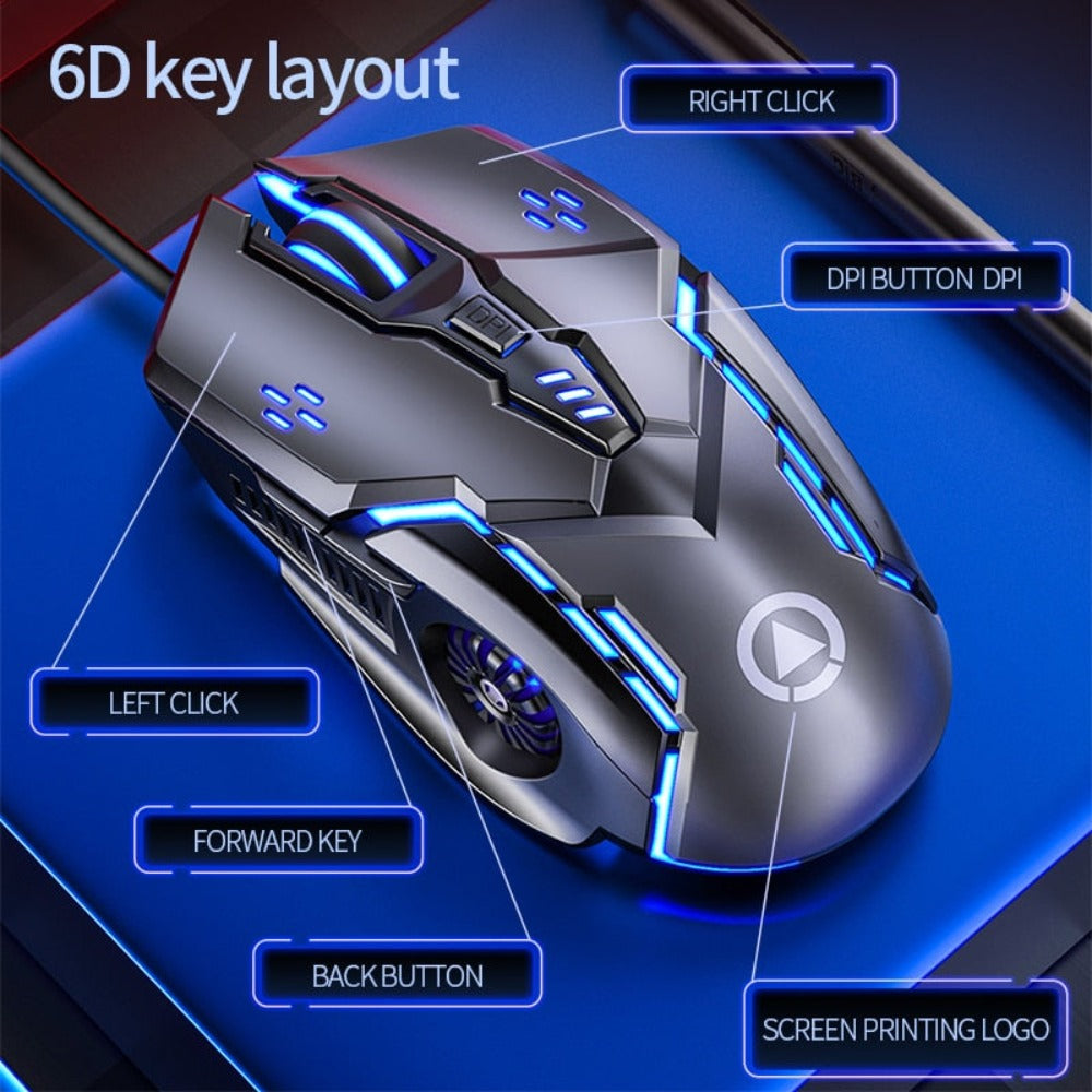 Dragon 6 Buttons 3200 DPI Gaming Mouse