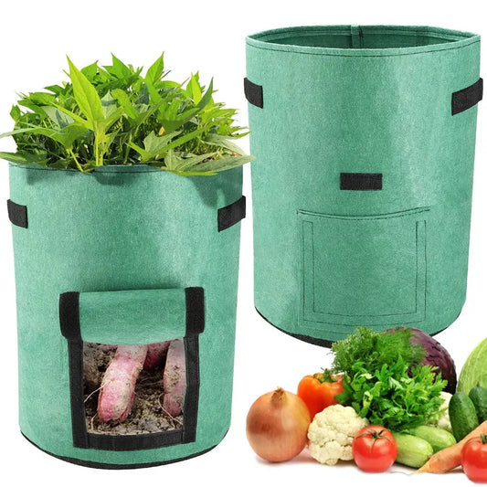 3PCS Felt Plant Grow Bags Nonwoven Fabric Garden Potato Pot Greenhouse