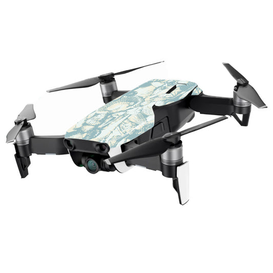 MightySkins Haut mit blauem Muscheldesign für DJI Mavic Air Drohne