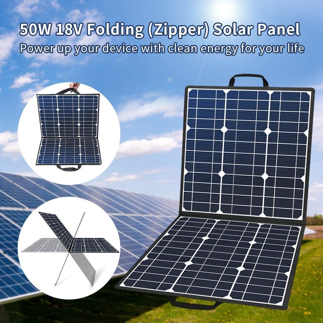 50W 18V Portable Solar Panel