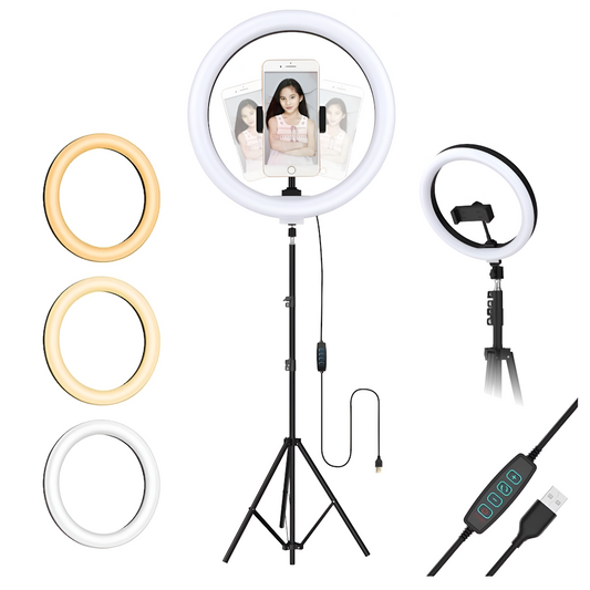 Led Ring Light with 7 Feet Tripod Stand for Mobile Phone (12inch)