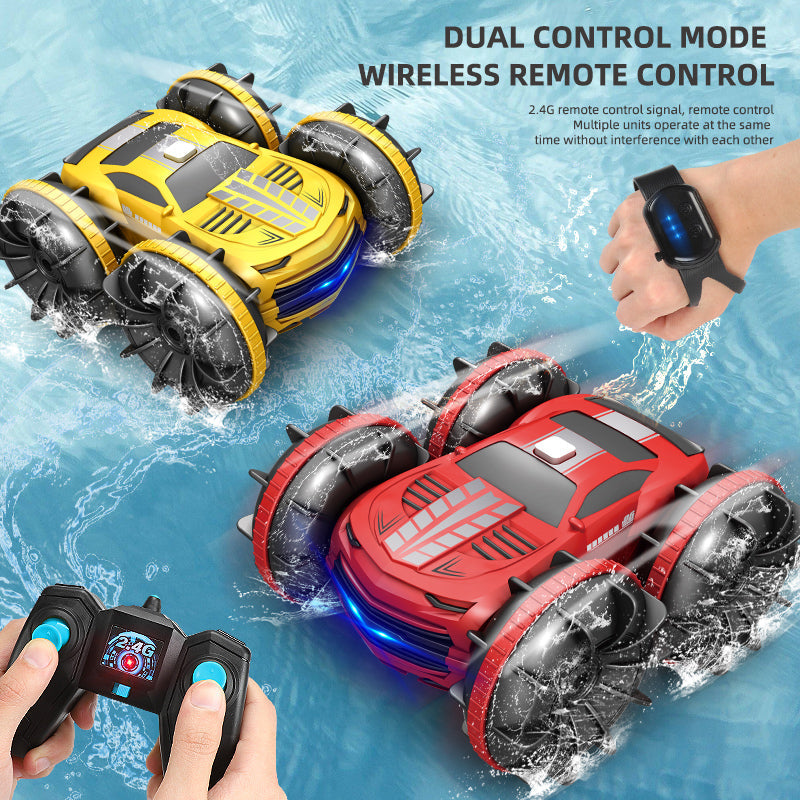 Wasserdichtes 4WD All-Terrain RC Stunt-Auto mit 2,4 GHz Dual-Control