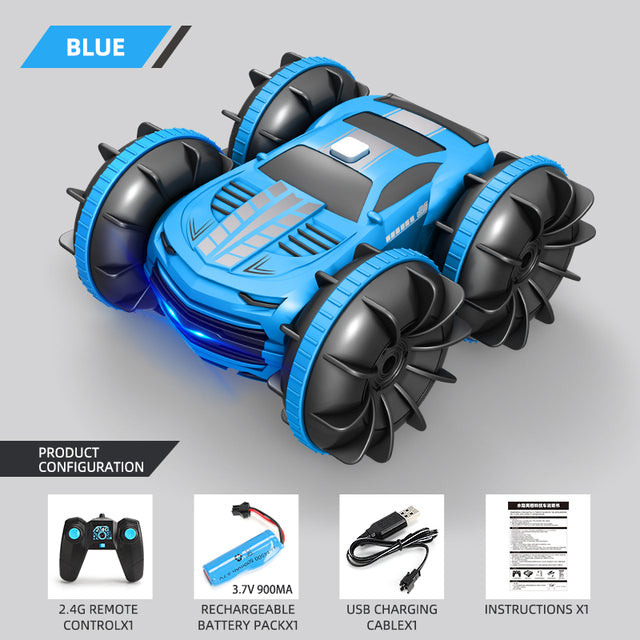 Wasserdichtes 4WD All-Terrain RC Stunt-Auto mit 2,4 GHz Dual-Control