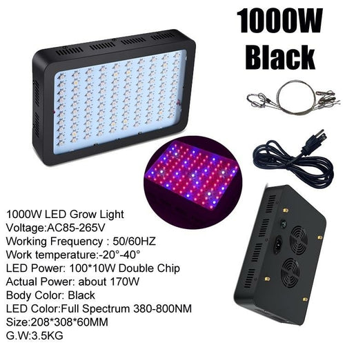 USA Stock High Power 1000W led grow Light Full Spectrum 380NM-840NM