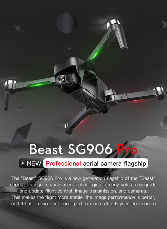 SG906 PRO 1200m RC Distance Drone, 2-Axis-Electric Adjustable 4K HD